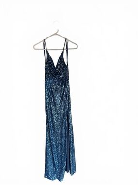 Blue Sequin Prom Dress by Oh Hello, size small
